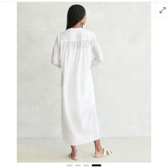 Jenni Kayne Capri Caftan Dress Cover Up Linen Ivory XS Coachella Festival - Picture 4 of 8